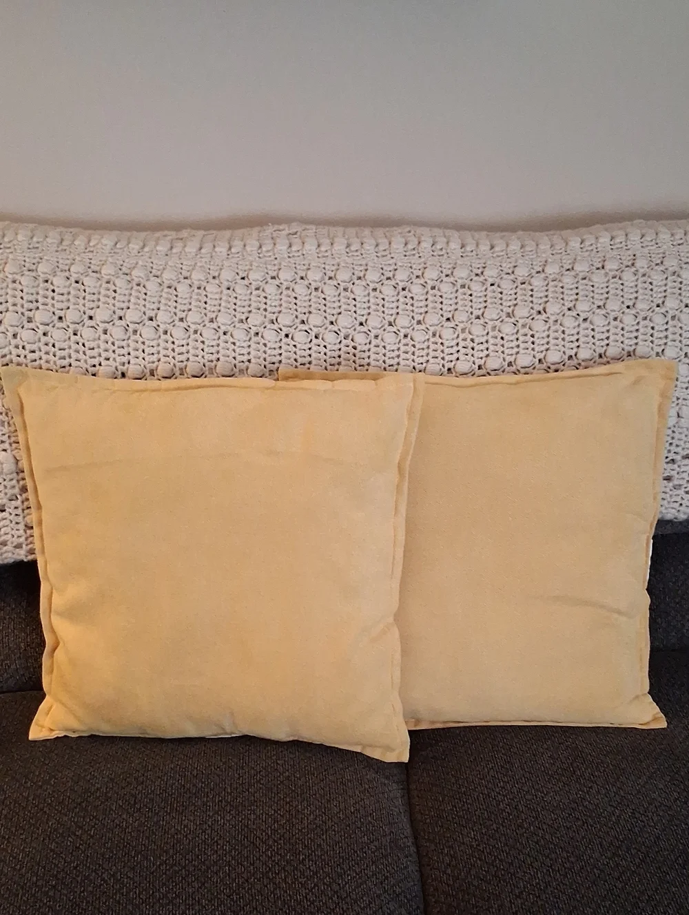 Throw Pillow Pair Sofa, Chair, Bed Pillows In Gold Mustard Yellow Color Set Of 2